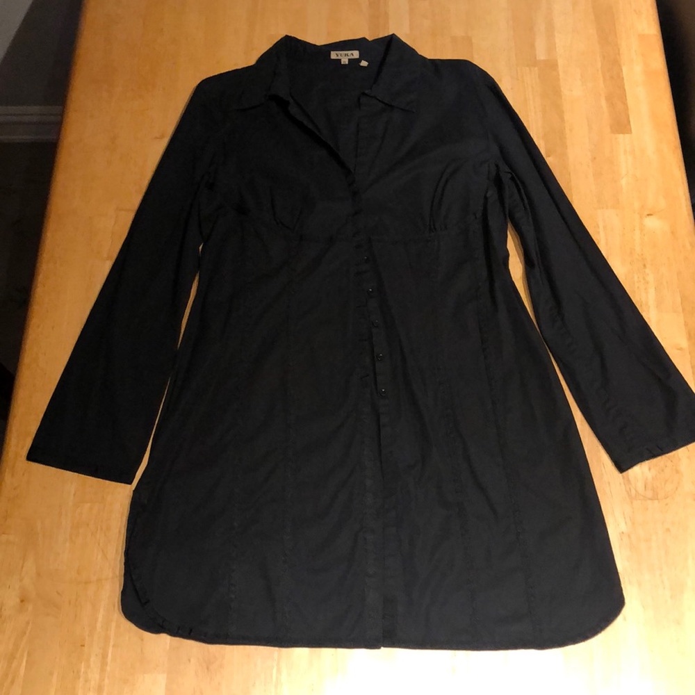 * Gifted * ♥️👚 2/$12 - Yuka Long Length Button Down, Long Sleeve, XL